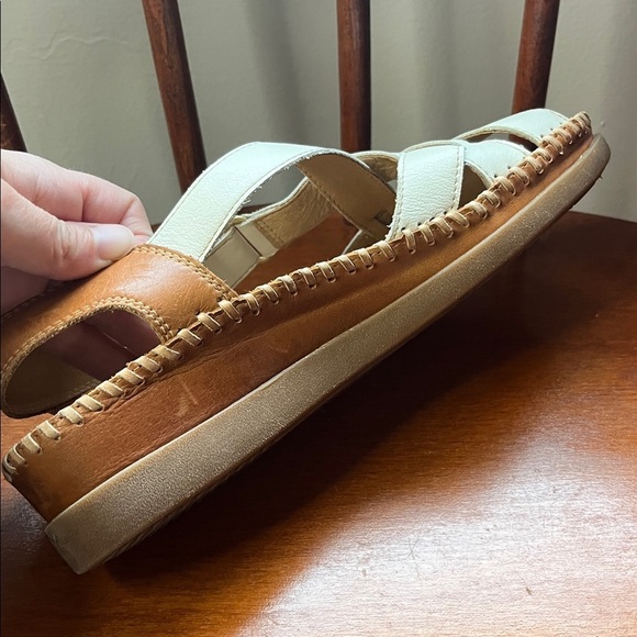 NWOT Pikolinos Cadaqués Leather Tan and White Sandal Size 37 - Picture 8 of 15